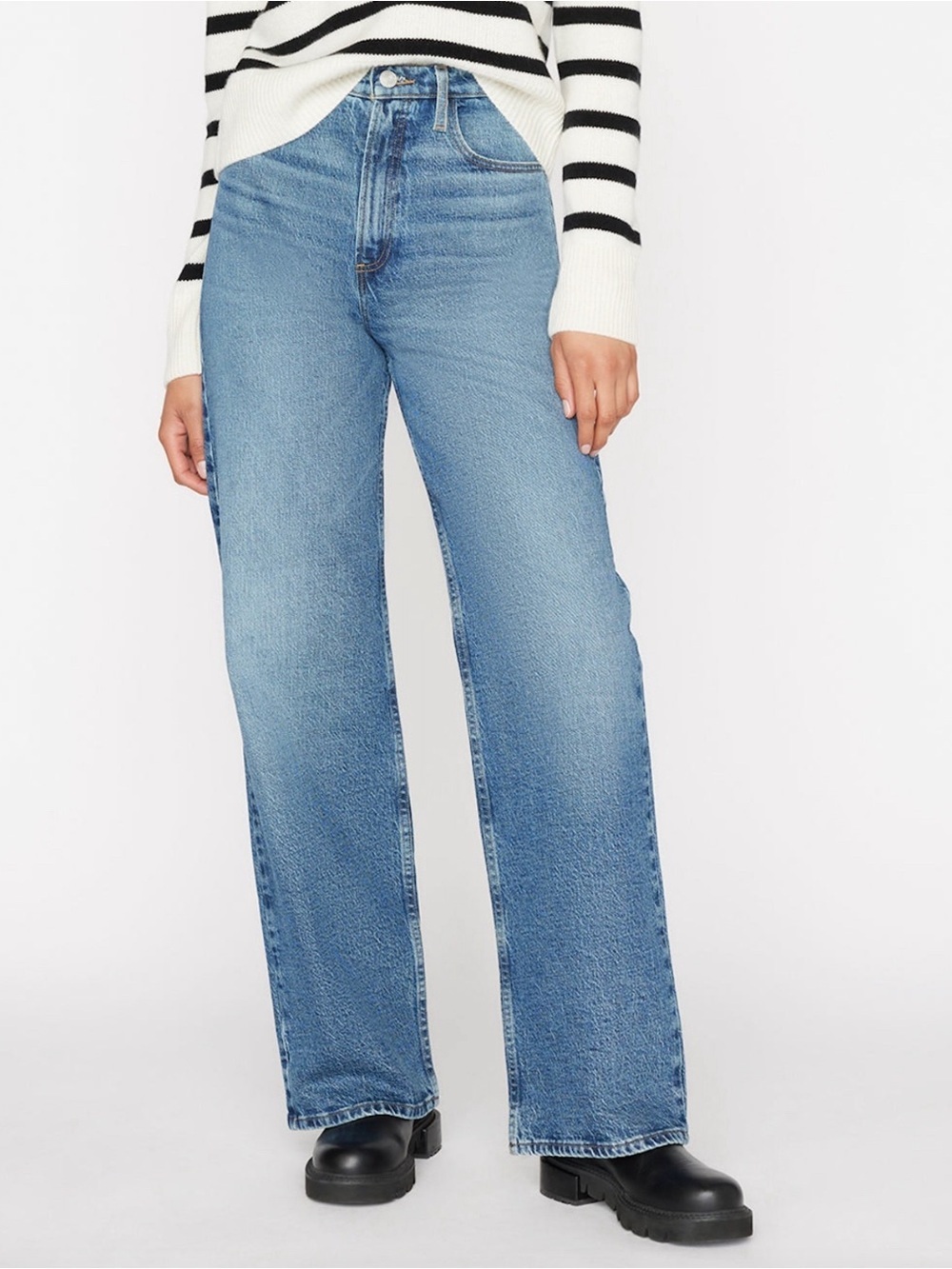 FRAME Le High N Tight Wide Leg Jeans in Lomina Size 34